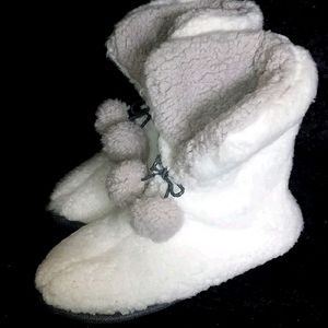 Cuddl Duds Bootie Slipper with Faux Sherpa Lining